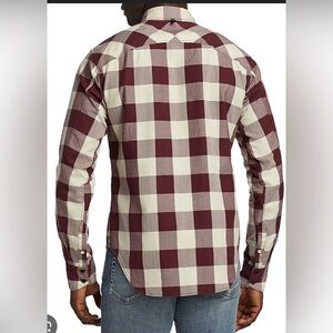 Madison James Eggplant and White Checkered Shirt